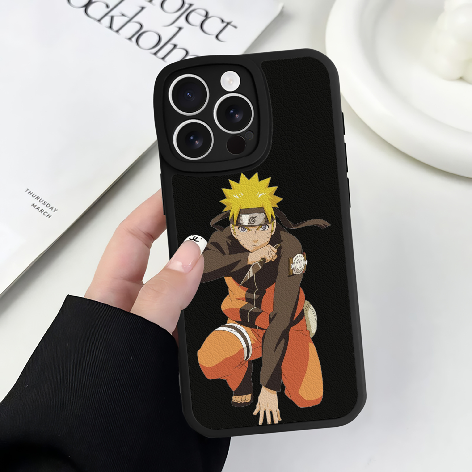 （画像用） NARUTO -ナルト- うずまき ナルト Uzumaki Naruto 【iPhone 16シリーズ対応】シリコンスマホケース（レザー調） 材質：シリコン